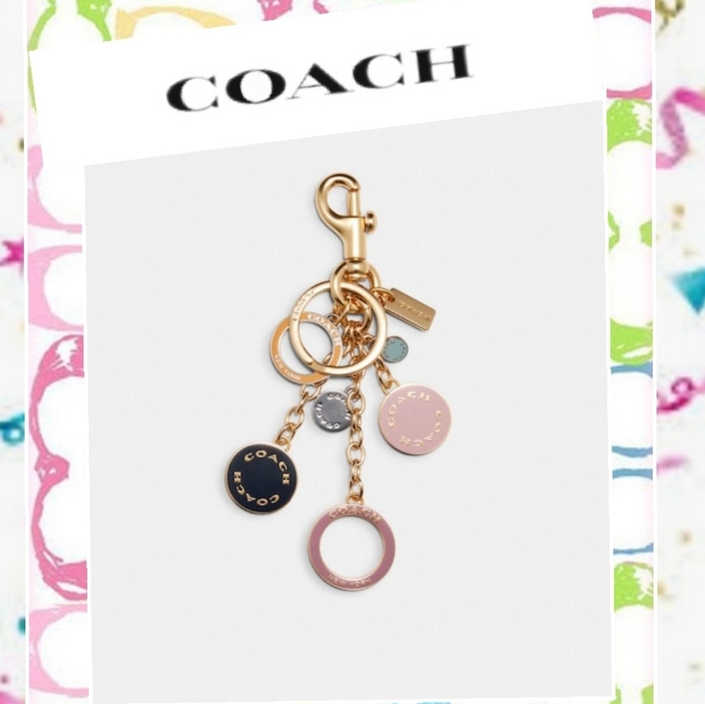 Coach Gold and Pink Keychain